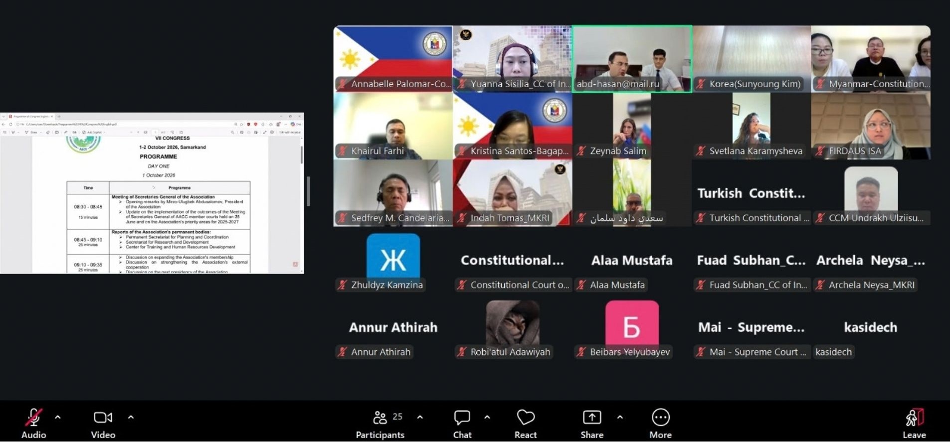 AACC Permanent Secretariat Holds Online Meeting with Liaison Officers in Preparation for the 7th AACC Congress